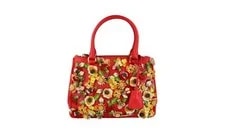 Prada Floral Applique Galleria Hand Made 3