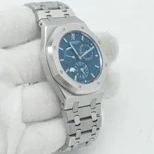 Audemars Piguet Royal Oak Dual Time 39mm Blue 26120ST.OO.1220ST.02 B&P 2011 2