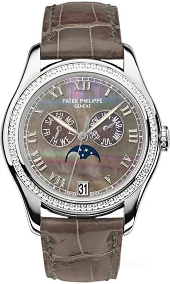 Worldofluxuryus — Patek Philippe Complications Annual Calendar 18K White Gold & Diamonds Lady's — Watch — resale