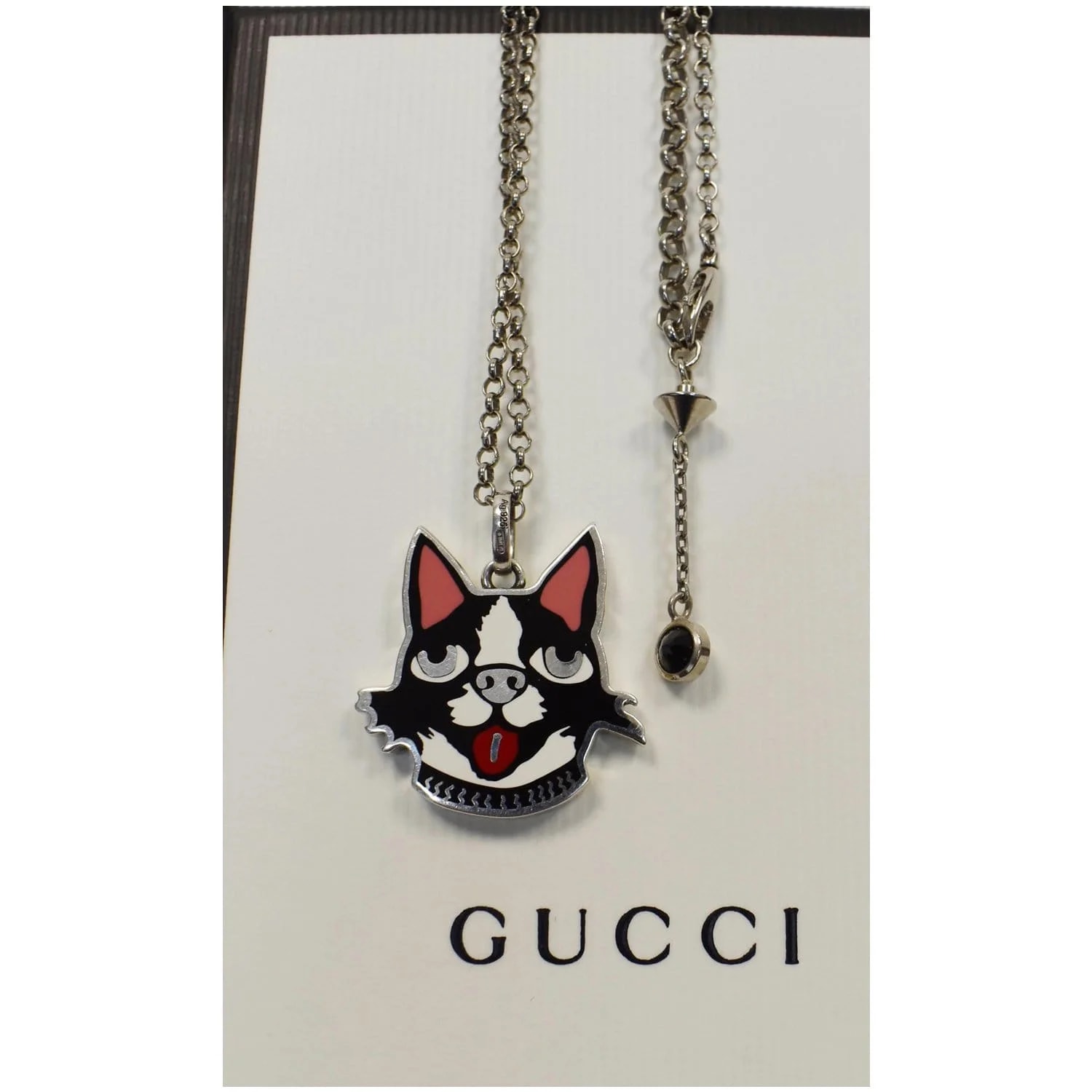 Gucci Enamel Bosco Pendant Necklace 3