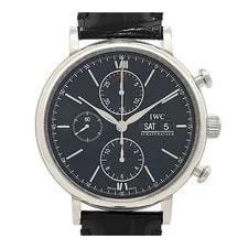 IWC — IWC Portofino Chronograph IW391002 Stainless Steel 42mm Black Dial #TSW949 — Watch — resale