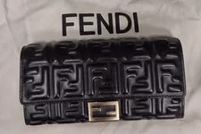 NEW Fendi Baguette Logo Evening Chain Wallet Crossbody 4