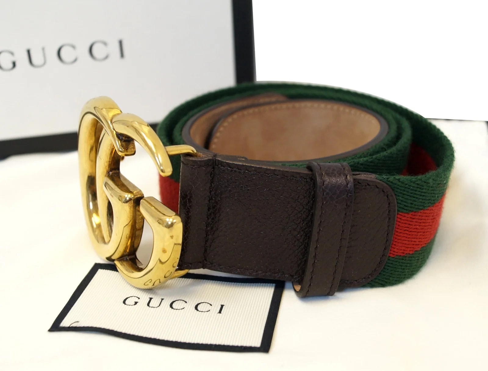 Gucci Web Belt With Double G Buckle 409416 3