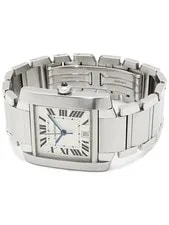 Cartier Tank Francaises LM W51002Q3 H33xW28mm Silver Dial Stainless Steel #T204 2