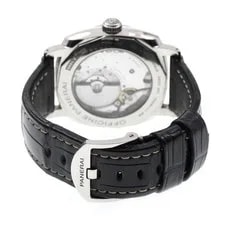 Panerai Radiomir 1940 PAM00628 45mm SS Black Dial Leather Strap GMT Power #C149 4