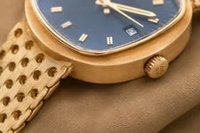 Patek Philippe Beta 21 Ref. 3587/2 “Swiss Cheese Bracelet” 18K Gold Blue Dial 43 2