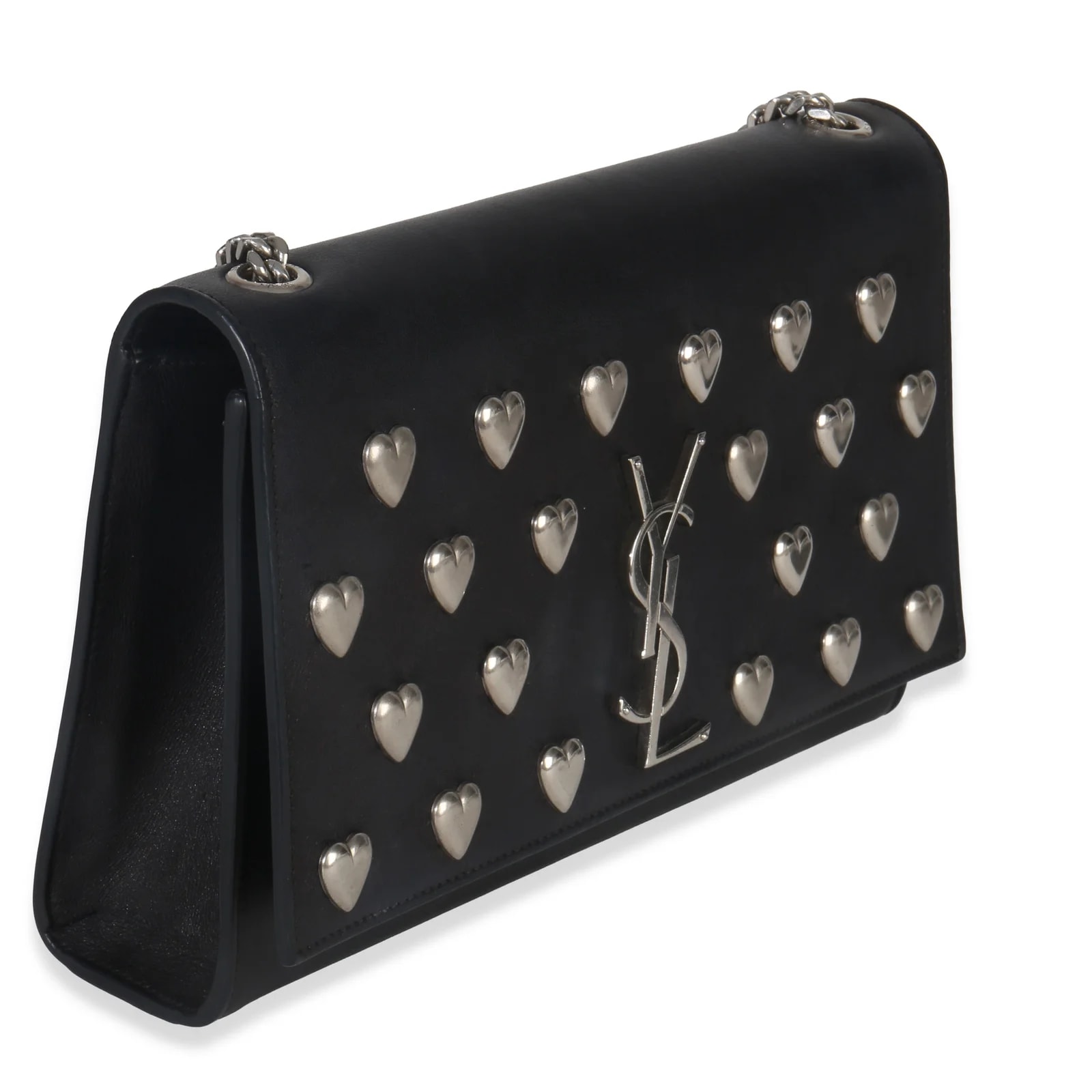 Saint Laurent Smooth Studded Heart Medium Kate Chain 3