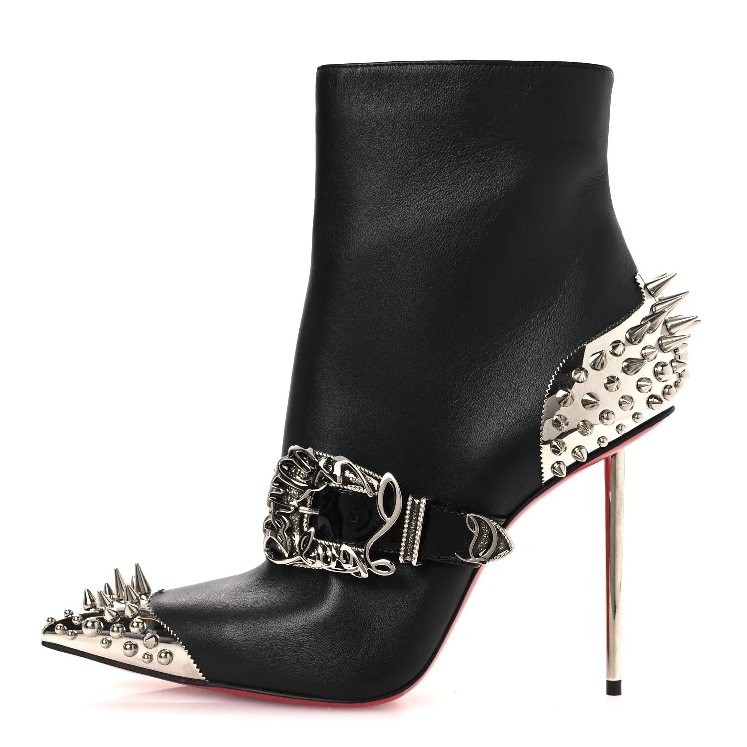 Christian Louboutin — Spiked Womenphis Pic Booty 100 Ankle 38.5 — Designer Shoe — resale