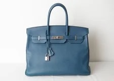 Hermès — Hermes Birkin 35 Large Colvert 1P Palladium HW Square Q — Handbag — resale