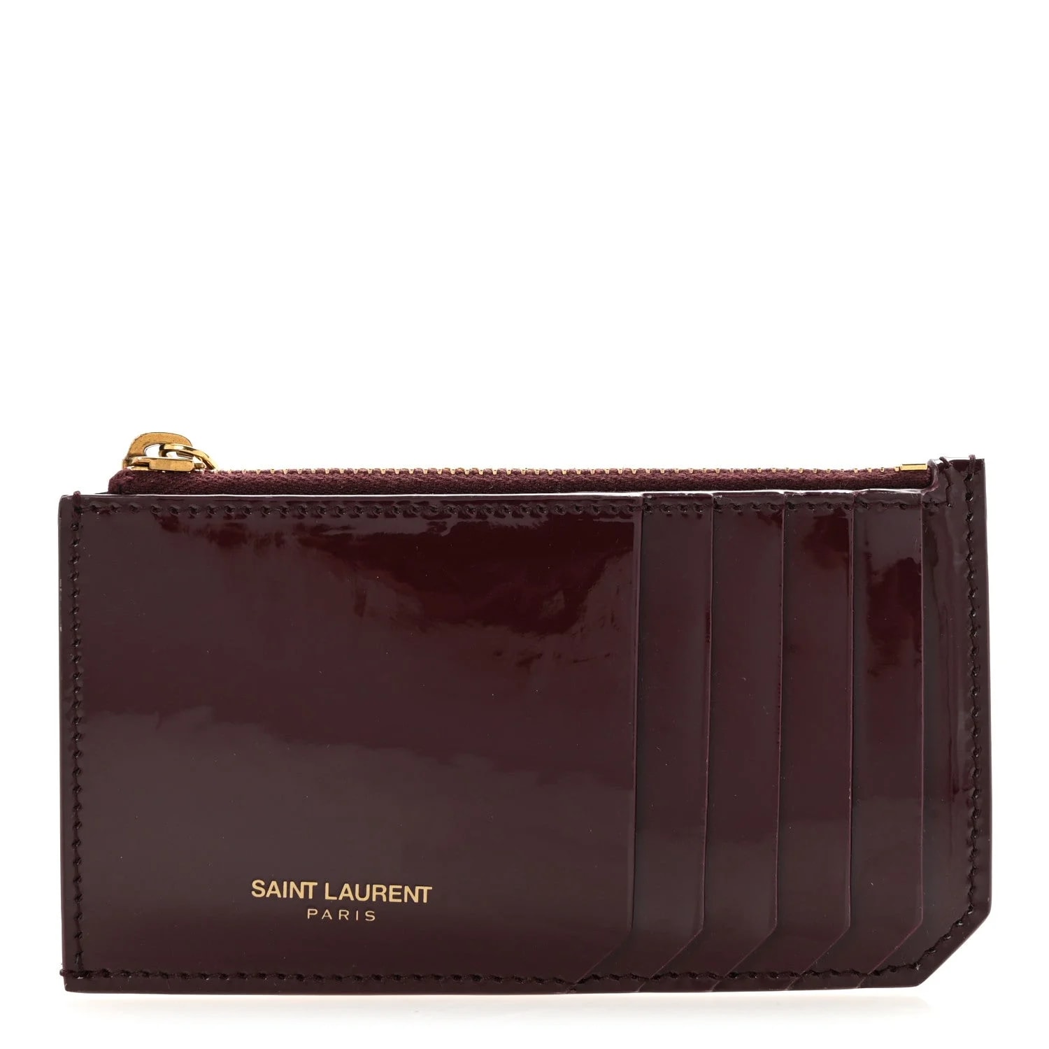 Saint Laurent — 5 Fragments Zip Pouch Card Holder — Accessory — resale