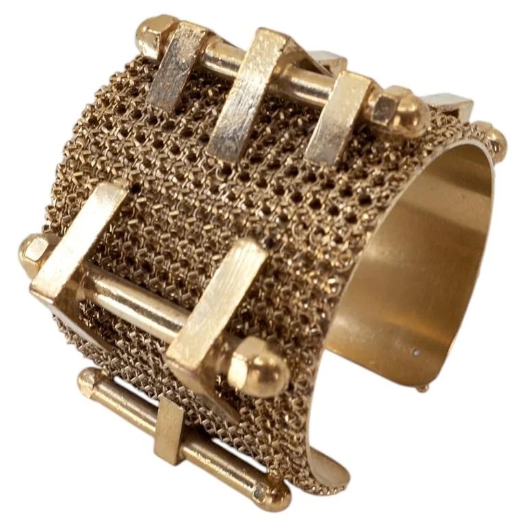 J Dauphin — Cuff Sculptural Brutalist Studded — Jewelry — resale