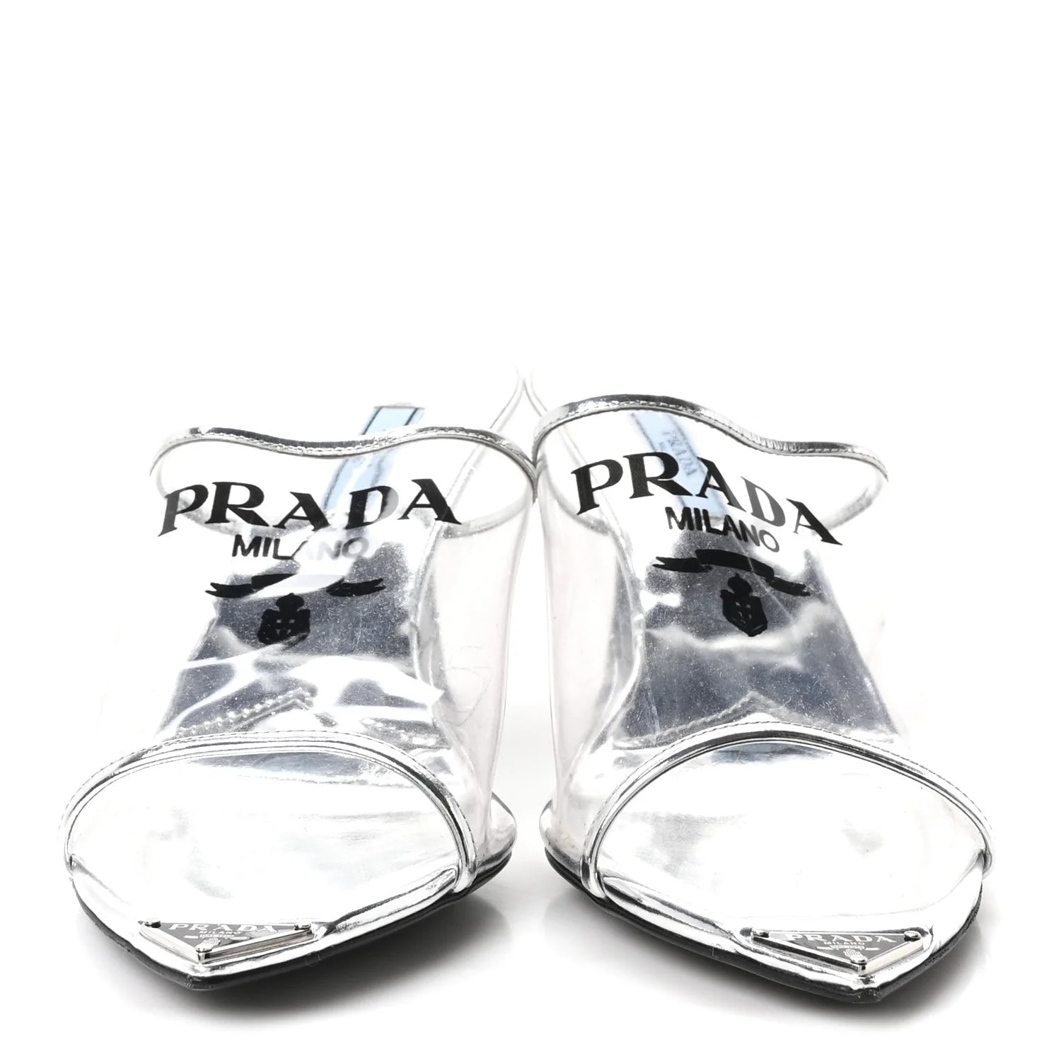 Plexiglass Metallic Metal Triangle Logo 75mm Slide 38 Argento 3