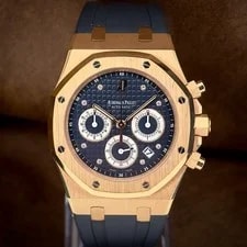 Audemars Piguet — Audemars Piguet Royal Oak Chronograph 26277OR 39mm Rose Gold Blue Dial — Watch — resale