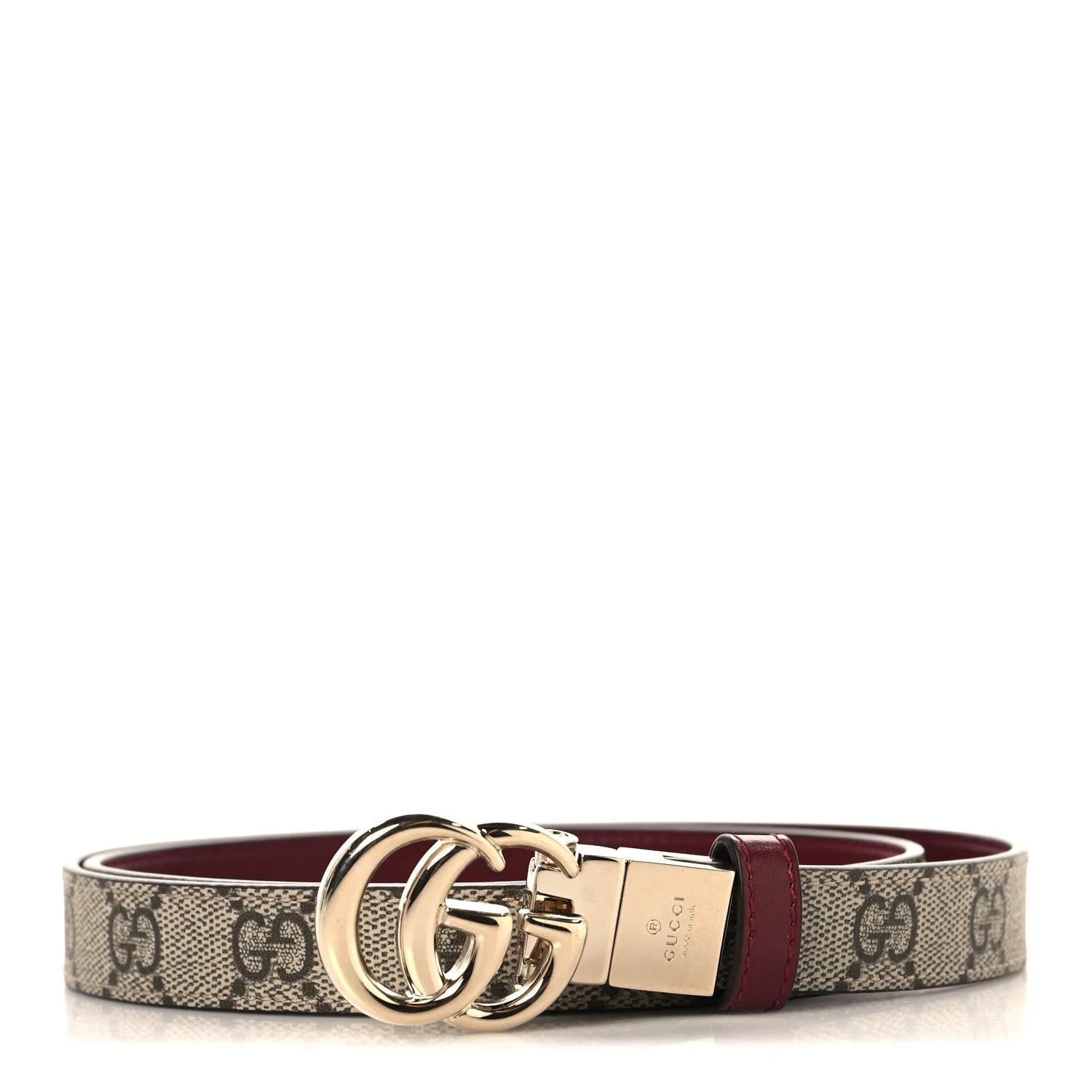 Gucci — Plutone Double G Reversible 20mm Belt 85 34 Ancora — Accessory — resale