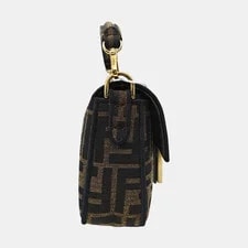 Fendi Baguette Buckle Logo Pattern Fabric Mini #PQI9 4