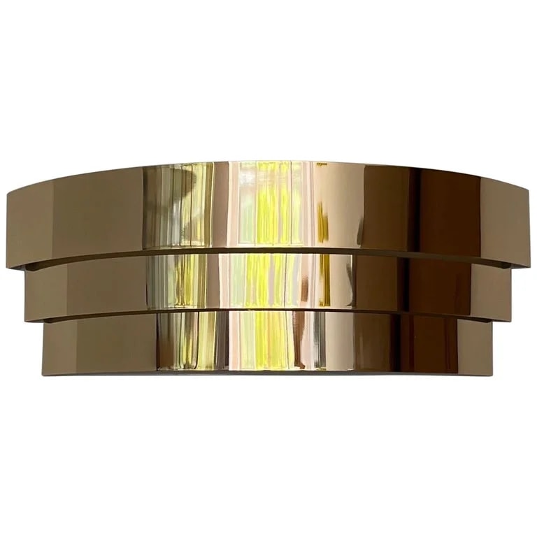 Leonardo Marelli — Midcentury Large Gold Metal Wall By Estiluz, Barcelona, 1980s — lighting — resale