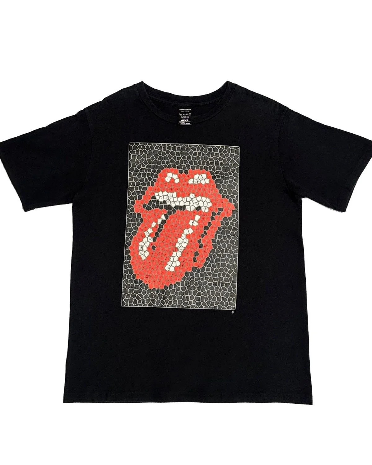 SS2012 Number (N)ine x Rolling Stones Mosaic Black Tee — Clothing — resale