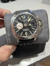 Panerai Luminor GMT 44mm Automatic Black Dial Rubber Strap W/ Box 2