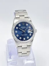 Rolex Oyster Date 34mm 15010 Blue Diamond Dial & Diamond Bezel Datejust Box 2