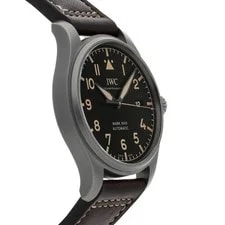IWC Pilots Mark Xviii Heritage Titanium Auto 40mm Black Dial Strap IW3270-06 3