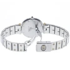 Cartier Santos Round SM YG Bezel White Dial Quartz Watch_954285 3