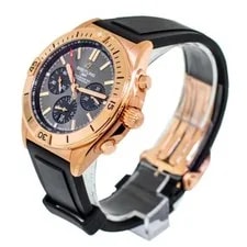 Breitling Chronomat B01 42mm Rose Gold Anthracite Dial Black Rubber RB0134 3