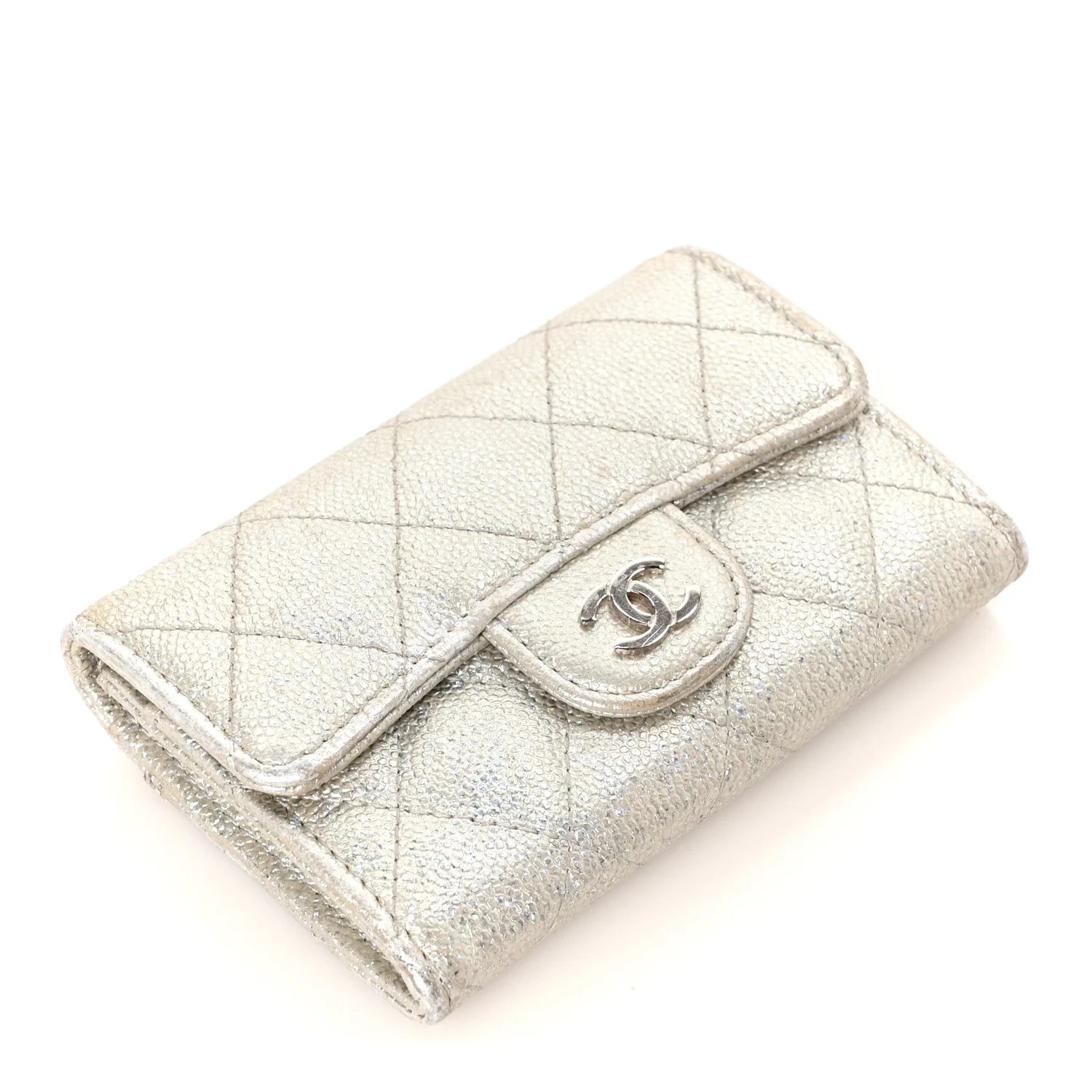 Glittered Metallic Flap Card Holder Wallet 4