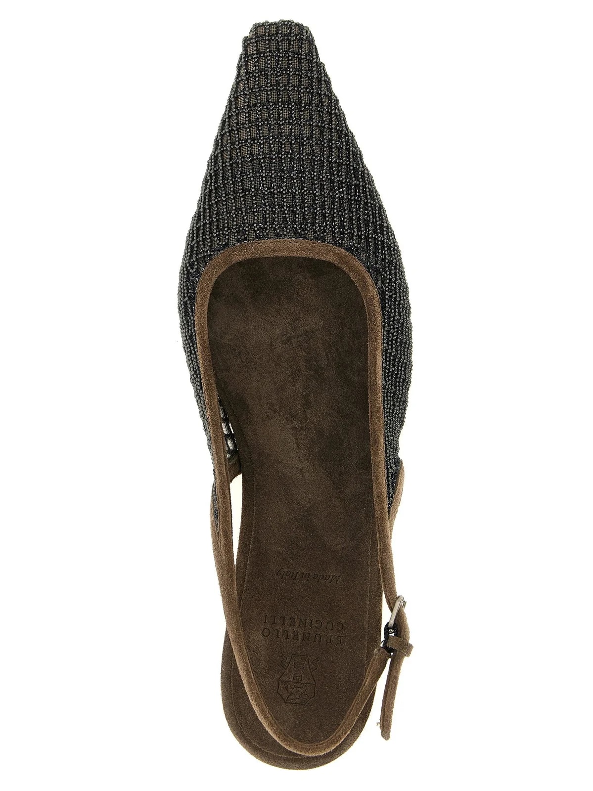 Brunello Cucinelli Precious Net Embroidery Slingback 4