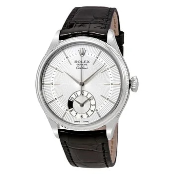 Rolex — Cellini Dual Time Silver Dial 18K White Gold 50529SSBKL — Watch — resale