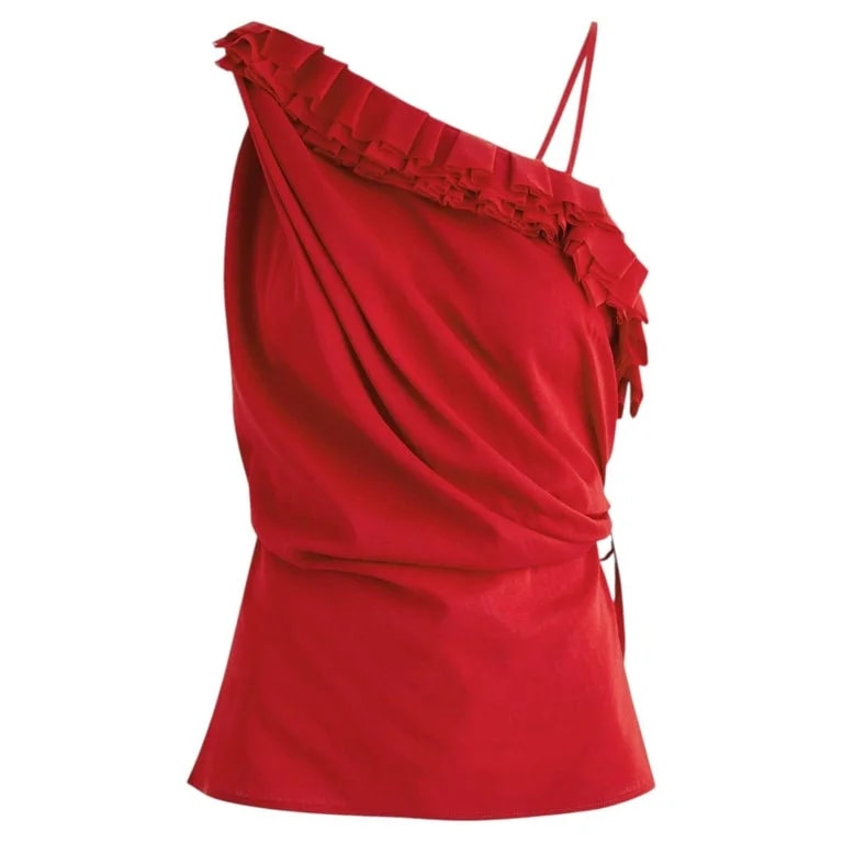Dries van Noten — Dries van Noten Ciska Stretch Wrap Top Blouse — Clothing — resale