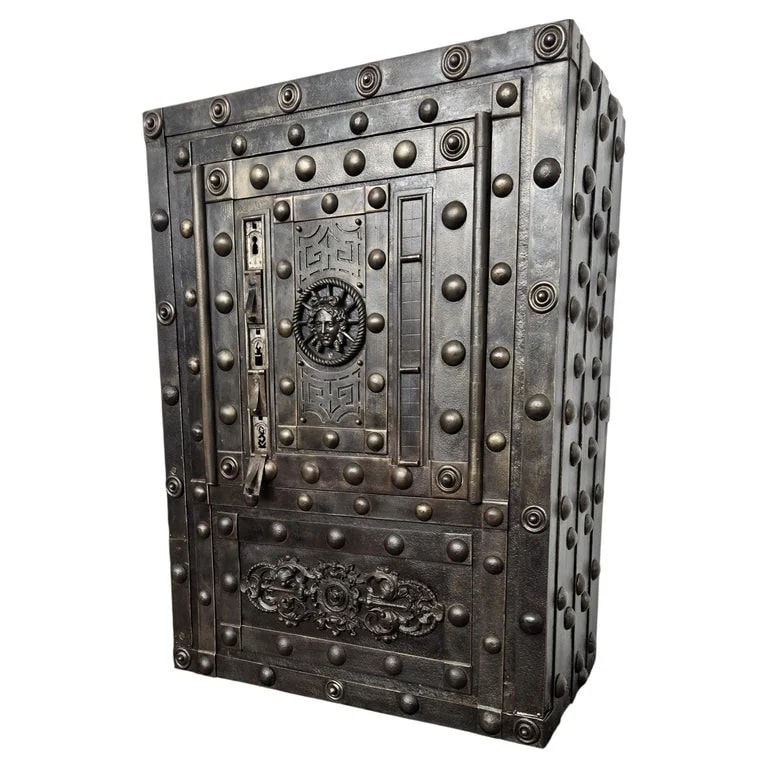 18th Century Italian Hobnail Antique Safe Strong Box — Furniture — resale