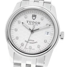 Tudor — Tudor 55000 Glamour Date 10P Diamond Automatic Silver Dial Stainless Steel — Watch — resale