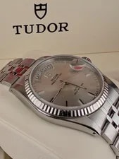 Tudor Prince Date Day 76214 Silver Dial. 18K Gold. 2