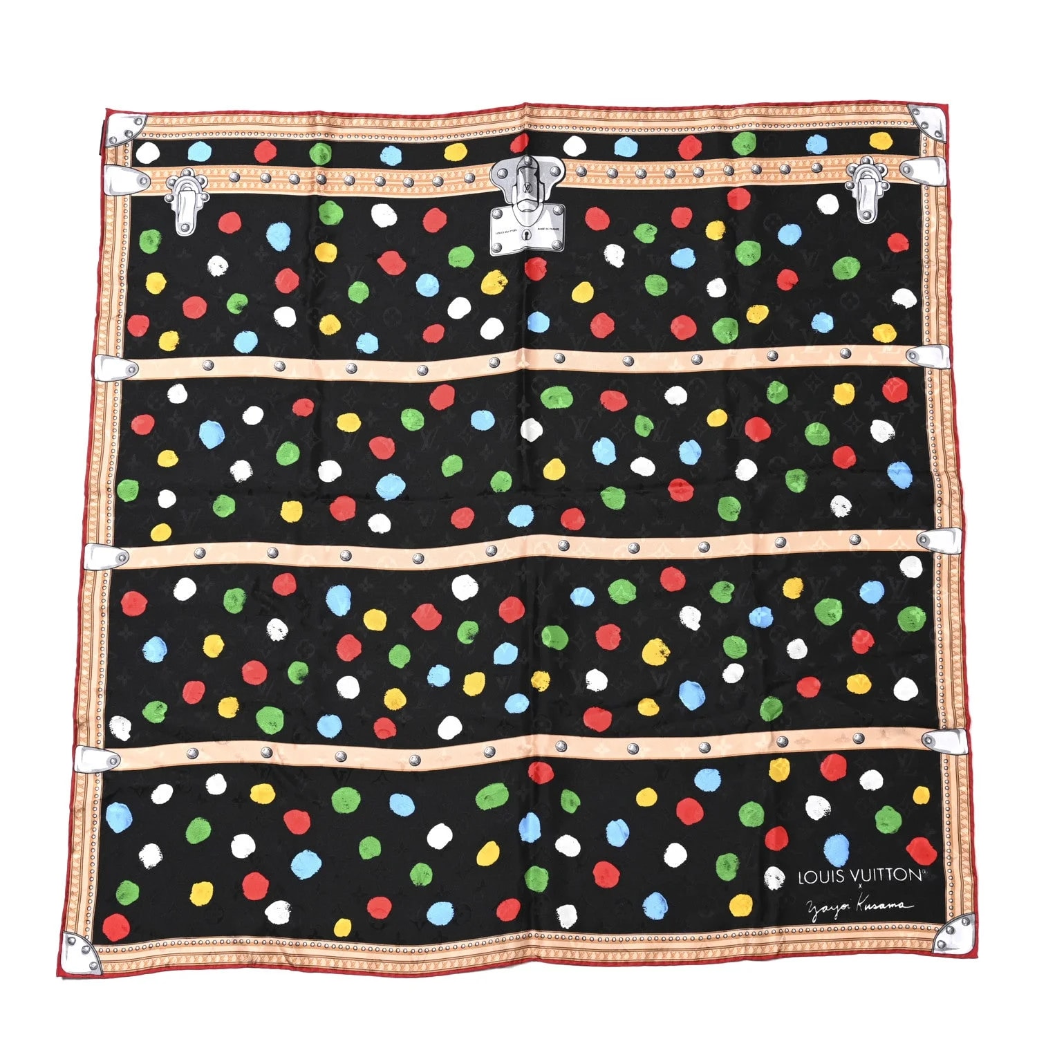 Louis Vuitton — X YK Dots Square Scarf 90 — Accessory — resale
