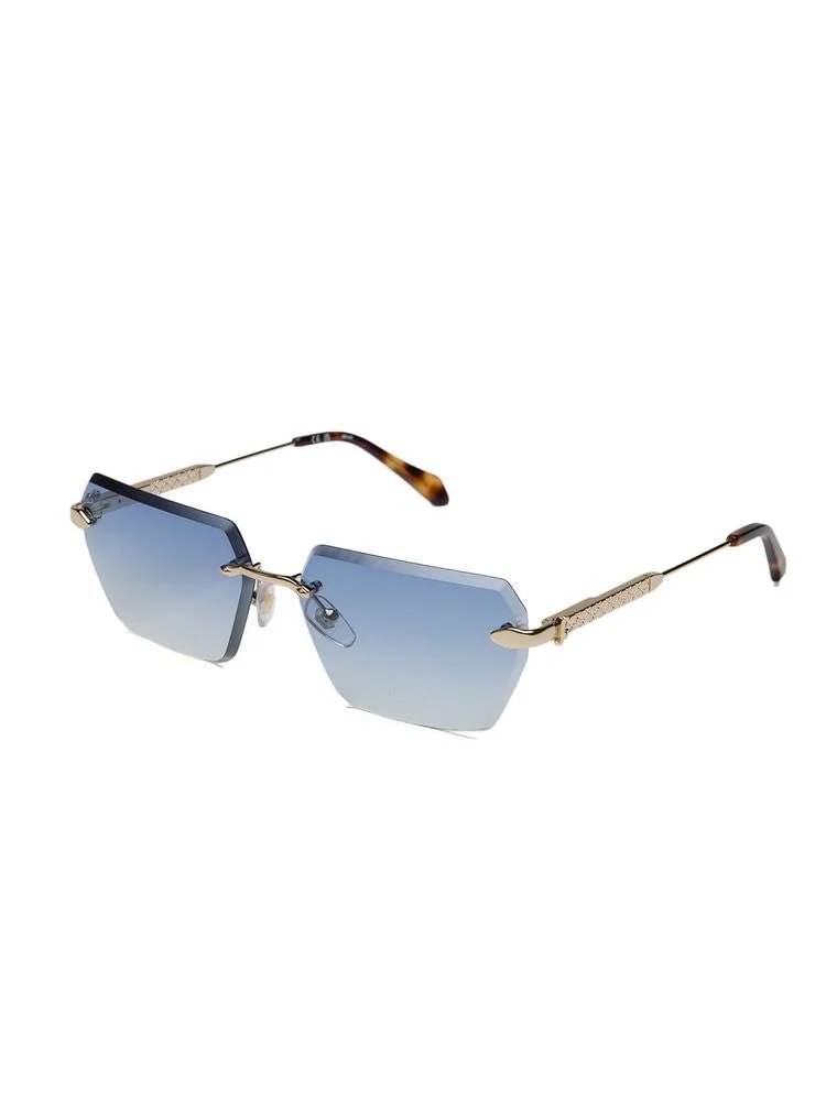 Just Cavalli — Just Cavalli Sjc110 Metal Rectangle Sunglasses — Rose Gold — Accessory — resale