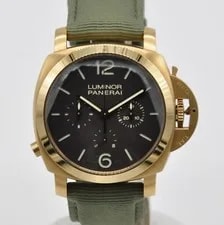 Panerai — Panerai Luminor 1950 Chrono Monopulsante 8 Days Oro Rosa PAM00344 Strap — Watch — resale