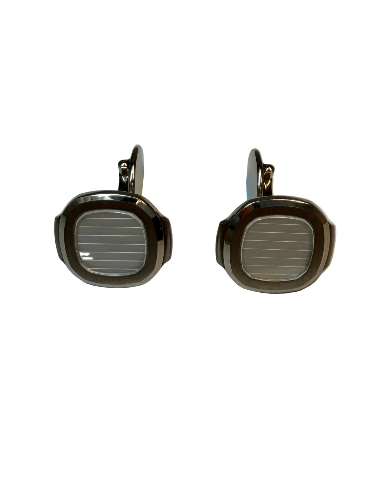 Worldofluxuryus — Patek Philippe Nautilus 18K White Gold Cufflinks With Silvery-White Center — Watch — resale