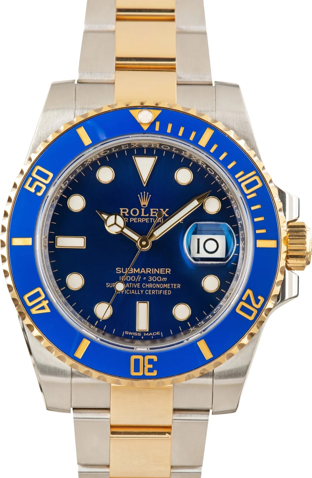 Two Tone Rolex Submariner Ref 116613LB Blue Dial 2