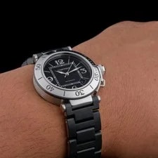 Cartier Pasha Seatimer 40mm Black Steel & Rubber Automatic 2