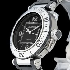 Cartier Pasha Seatimer 40mm Black Steel & Rubber Automatic 3