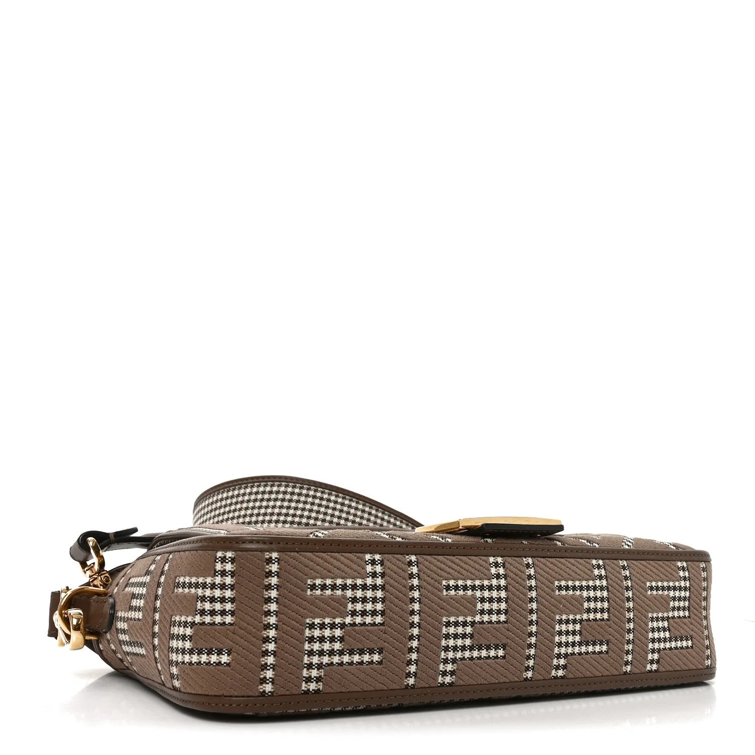 Vitello King Houndstooth Embroidered Baguette Moro 4