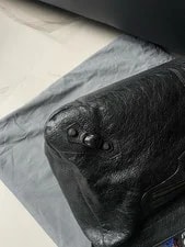 Balenciaga le City Moto M Wrinkled Crossbody Duty Paid 4