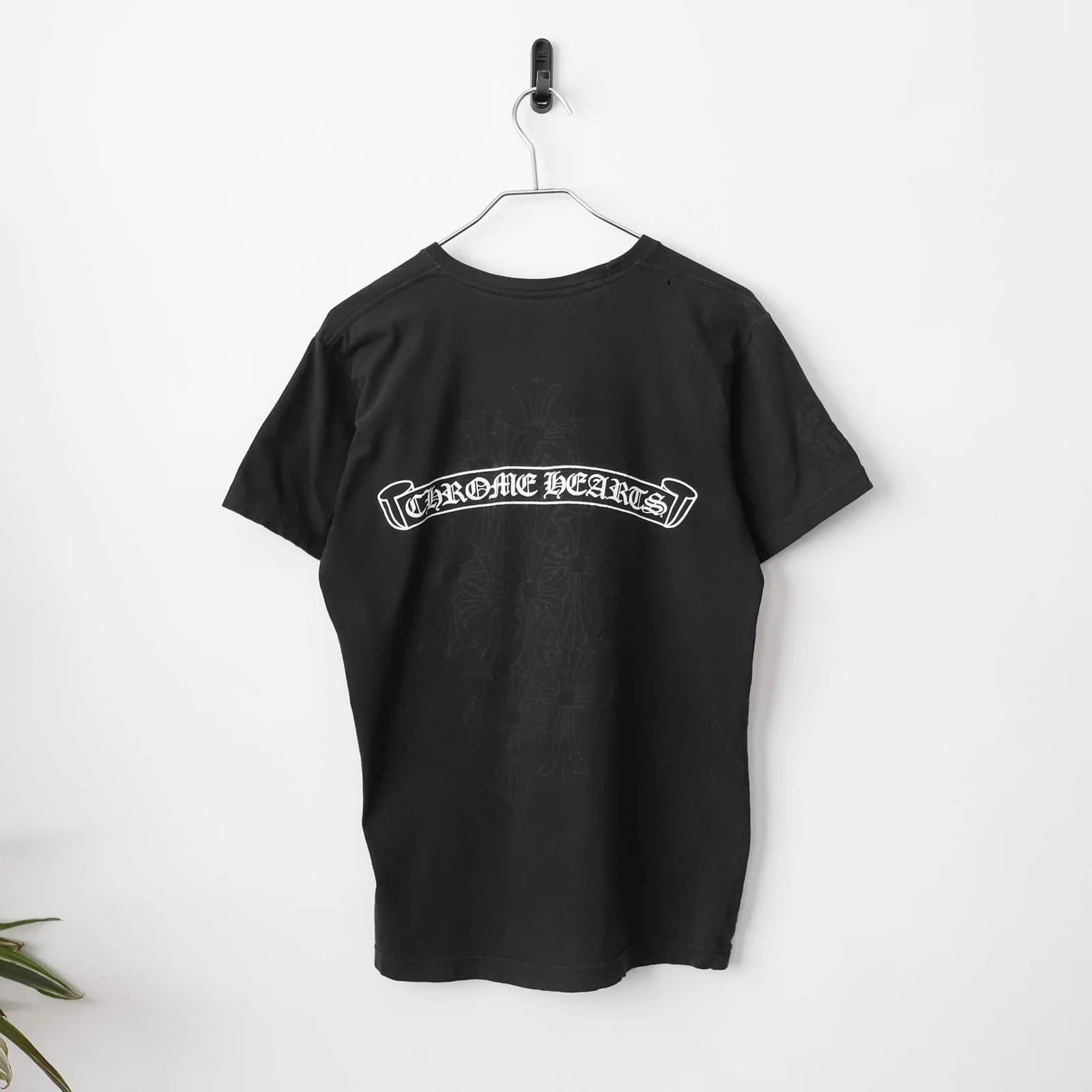 Chrome Hearts — 2012 Hearts Pocket Logo Crosses Shirt Aged — streetwear — resale