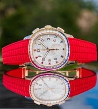 Patek Philippe 7968/300R Aquanaut Luce Rose Gold Rainbow Bezel Mother-of-Pearl 3