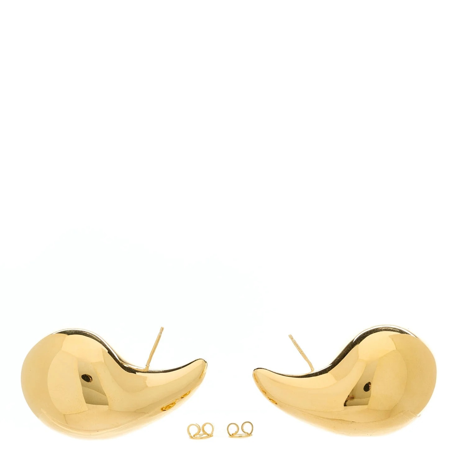 18K Yellow Gold Large Drop Earrings 3