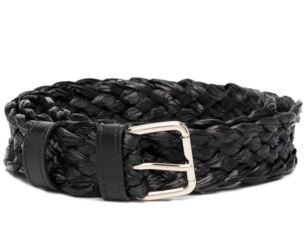 Valentino Woven Logo Belt — Textile 4