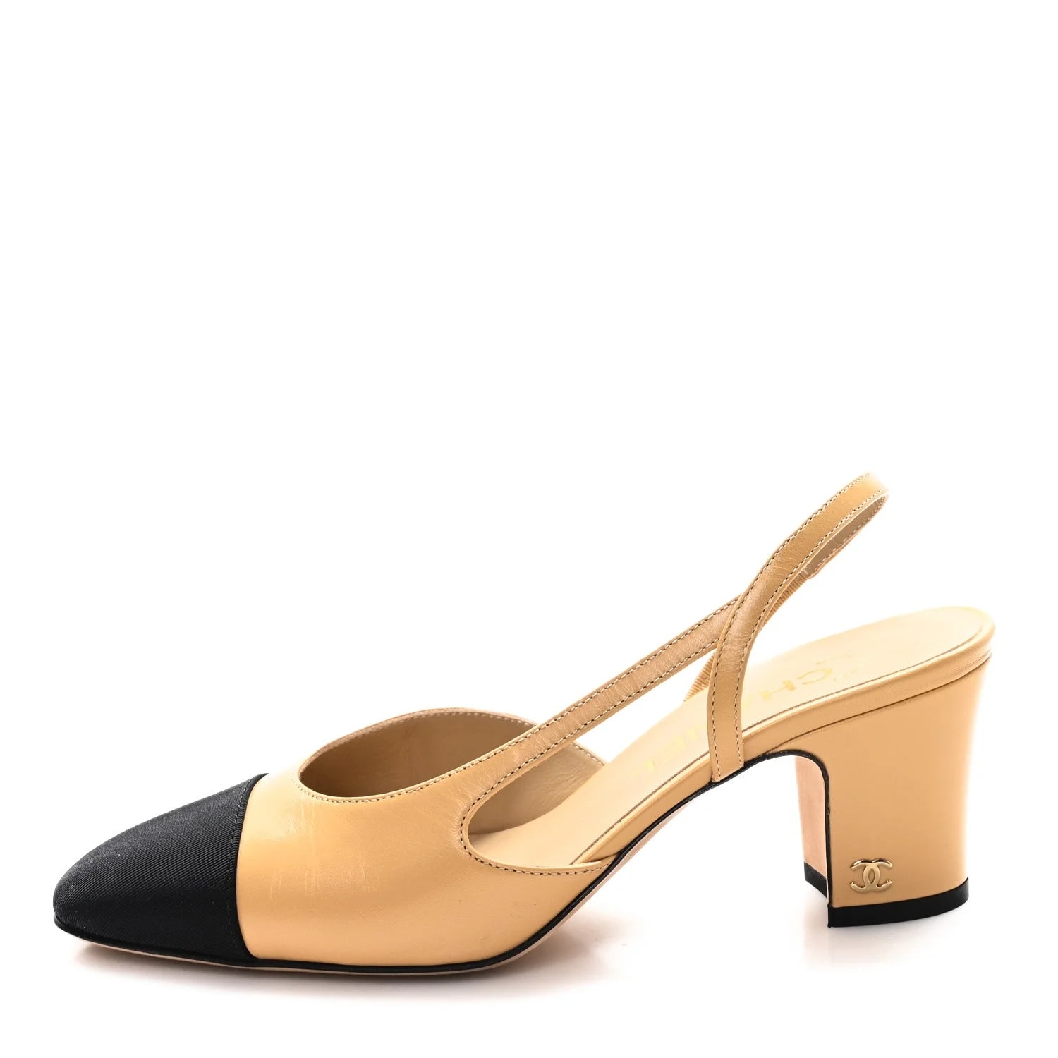 Chanel — Grosgrain Cap Toe CC Slingback 36 — Accessory — resale
