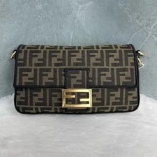 Fendi — Fendi Baguette Buckle Monogram Pattern - Very Good #19DYVBT — Handbag — resale