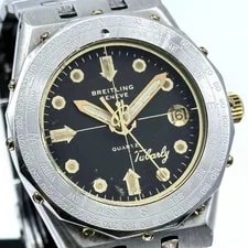 Breitling Tabarly 80770 Quartz Date Silver Combi Japan 0711928 3