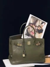Hermès Birkin 35 Ghillies Brushed HW Tadelakt Flap 2